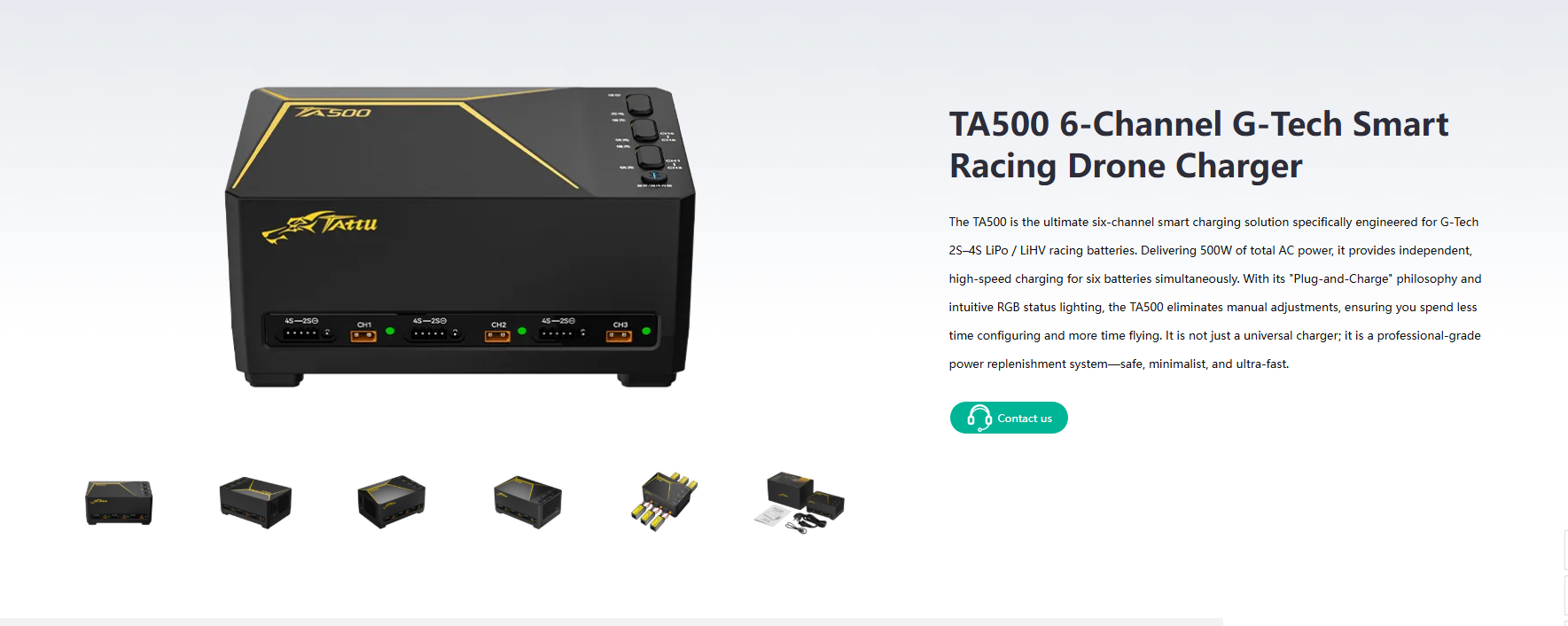 Drone Racing Charger - TATTU TA500 6-Channel G-Tech Smart Racing