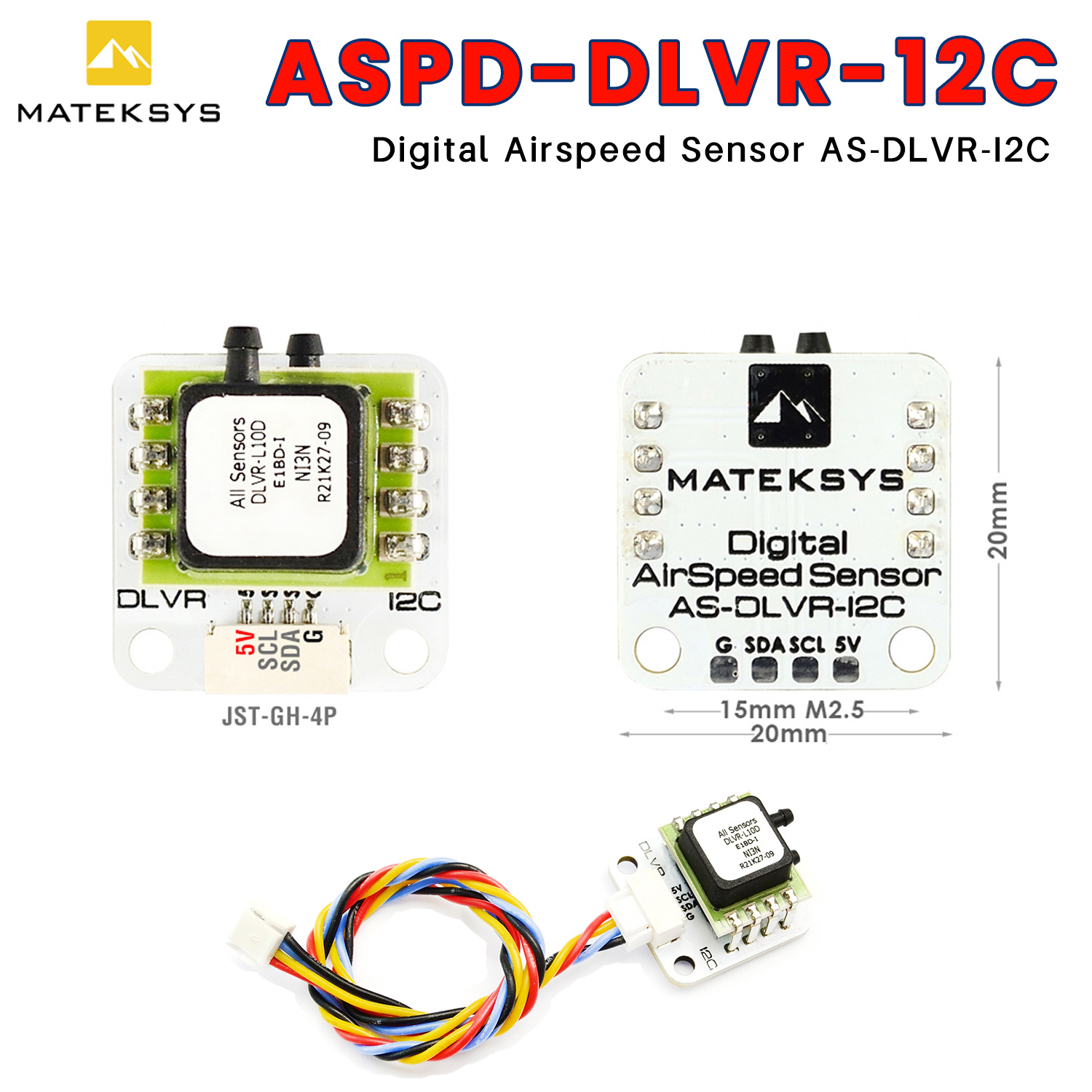 Drone Racing Flight Controller - MATEK Mateksys ASPD-DLVR 12C Digital Flight